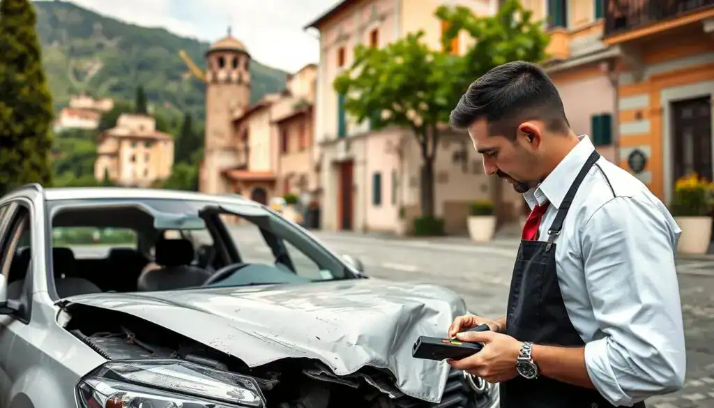 Schnelle Hilfe nach einem Unfall – KFZ Gutachter in Italien. MOTOEXPERT
